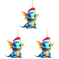 thumbnail image 1 of Estatua Bebé Dragón Acrílico Hecho A Mano Figuras Dinosaurios Dibujos Animados () Azul, 1 of 2