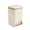 Milky White 12L, variant on TISHITA Bathroom Trash Can Garbage Container Bin with Foot Pedal and Press Type Lid Household Dustbin Kitchen Wastebasket for Sunroom Milky White 12L