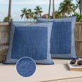 thumbnail image 3 of Dark Blue Retro Greek Key Outdoor Pillow Covers 16x16 Set of 2,Waterproof Patio Throw Pillowcase Protectors,Geometric Greece Ancient Rustic Decorative Pillow Shams Cushion Covers for Seat Bed Couch, 3 of 8