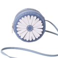 thumbnail image 1 of Bolso de cuero PU DIY Salvador con margaritas Azul, 1 of 8