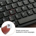 thumbnail image 4 of Unique Bargains English Keyboards Layout Stickers Computer Replacement Cover Universal White Background Black Lettering 4 Pack, 4 of 6