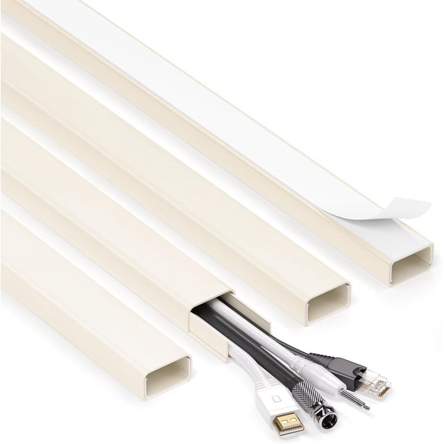 Cord Hider Wall for One Cord in Cord Covers for Wires on Wall Easy Install Cable Cover Wall Cable Raceway Hide Cords Cable Hider Cord Management Wall x Lin W.in H.in