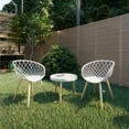 thumbnail image 5 of Jamesdar Kurv Steel and Plastic Mini Chair 2 Piece Set in White & Natural, 5 of 6