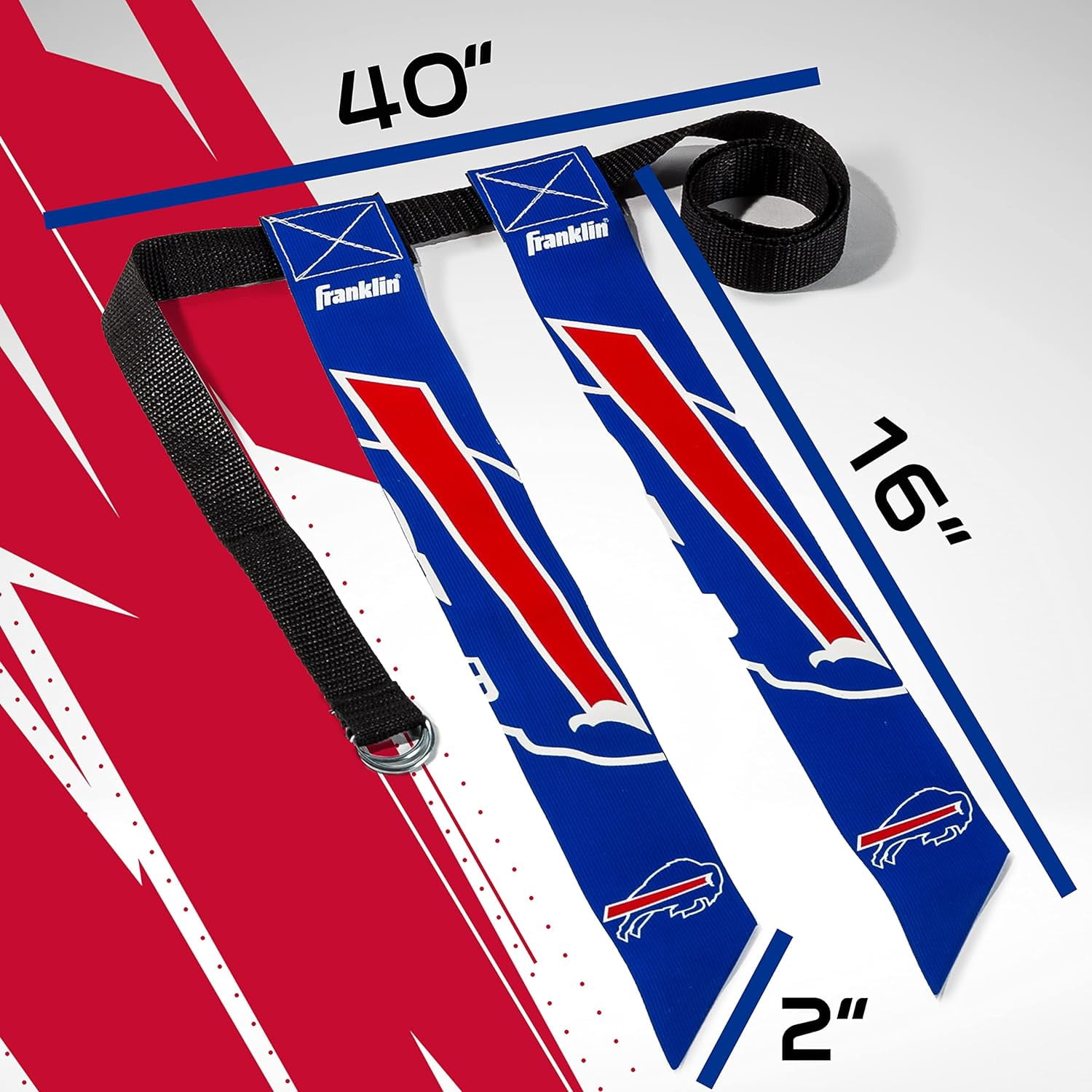 Franklin Sports NFL Buffalo Bills Youth Flag Football Set