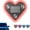 Red*1, variant on 2026 Car Solar Heart LED Light, Solar Powered Wireless LED Triangle Heart Shape C-Pillar Ambient Neon Light, Valentine's Day Romantic Car Interior Decor Accessory