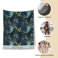 thumbnail image 6 of Cauagu Cartoon Dinosaur Print Women Wrap Shawl tassels Scarves Retro Scarf 77.6"X28.3", 6 of 8