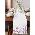 thumbnail image 2 of Spring Flowers Burlap Cotton Table Runner 13x90 Inches Long, Idyllic Lavender Botanical Blossom Motif Farmhouse Table Runners, Outdoor Dining Tablecloths Decor for Baby Shower/Party/Wedding, 2 of 6