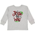 thumbnail image 3 of Inktastic Christmas Jingle All the Way with Music Notes and Holly Boys or Girls Long Sleeve Toddler T-Shirt, 3 of 5