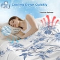 thumbnail image 3 of Blue White Spring Floral Cooling Blanket, Lightweight Breathable Summer Throw Blanket with Double Sided Cold Effect, Summer Botanical Birds Picnic Beach Blankets Bed Sheet for Hot Sleepers 30"x40", 3 of 8
