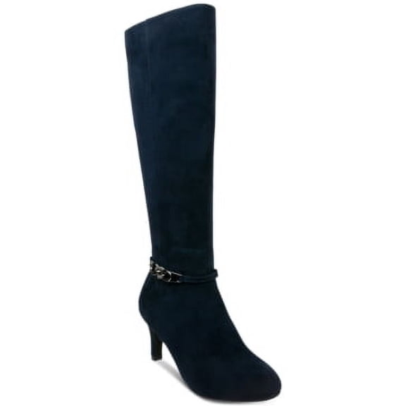 Karen Scott Hanna Dress Boots Navy Micro 5M