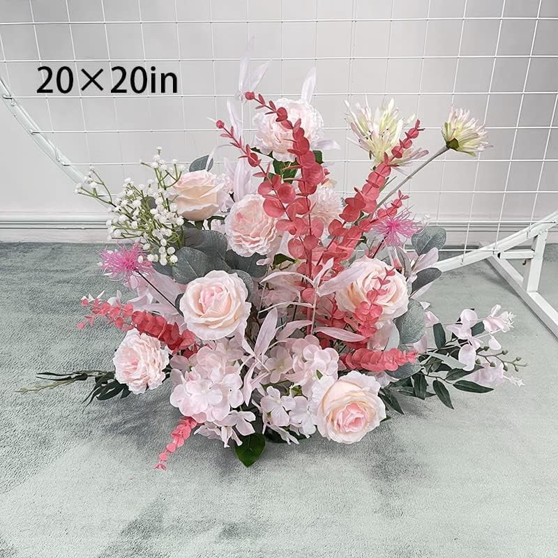 Lucky Flower 3pcs Pink Artificial Silk Arch Flowers