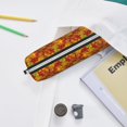 thumbnail image 6 of Pofeuu Vintage maple leaf autumn Print Leather Pencil Case, Leather Pencil Pouch Large Capacity, Big Pencil Pouch with Zipper Vintage Pen Bag Fountain Pen Holder, 6 of 7