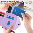 thumbnail image 4 of Allytech Galaxy A24 Wallet Case with Shoulder Strap, Luxury PU Leather RFID Blocking Protectve Anti-Scratch Bumper Cards Slots Magnetic Closure Phone Case Cover for Samsung Galaxy A24, Purple, 4 of 9