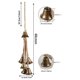 thumbnail image 2 of 1 campana de bruja, campanilla de viento de Metal, adornos colgantes, campana de protección para porche, hogar, jardín, decoración de ventanas (48 mm), 2 of 5