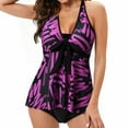 thumbnail image 1 of Gibobby Conjunto de bikini sexy Traje de baño superior Dos piezas de control de baño fluido para mujer Tummy Trajes de baño Trajes de baño Tankinis Set(Morado,XL), 1 of 5