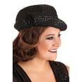 thumbnail image 2 of Women's Plus Size Black Satin Jazz Flapper Costume, 2 of 8