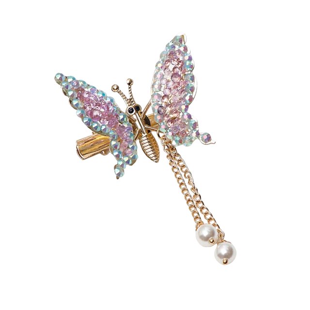 pinzas para el pelo de mariposa con de imitación para mujeres y niñas, accesorios para el cabello de novia, horquillas, horquilla de Violeta BLESIY Pinza para el cabello