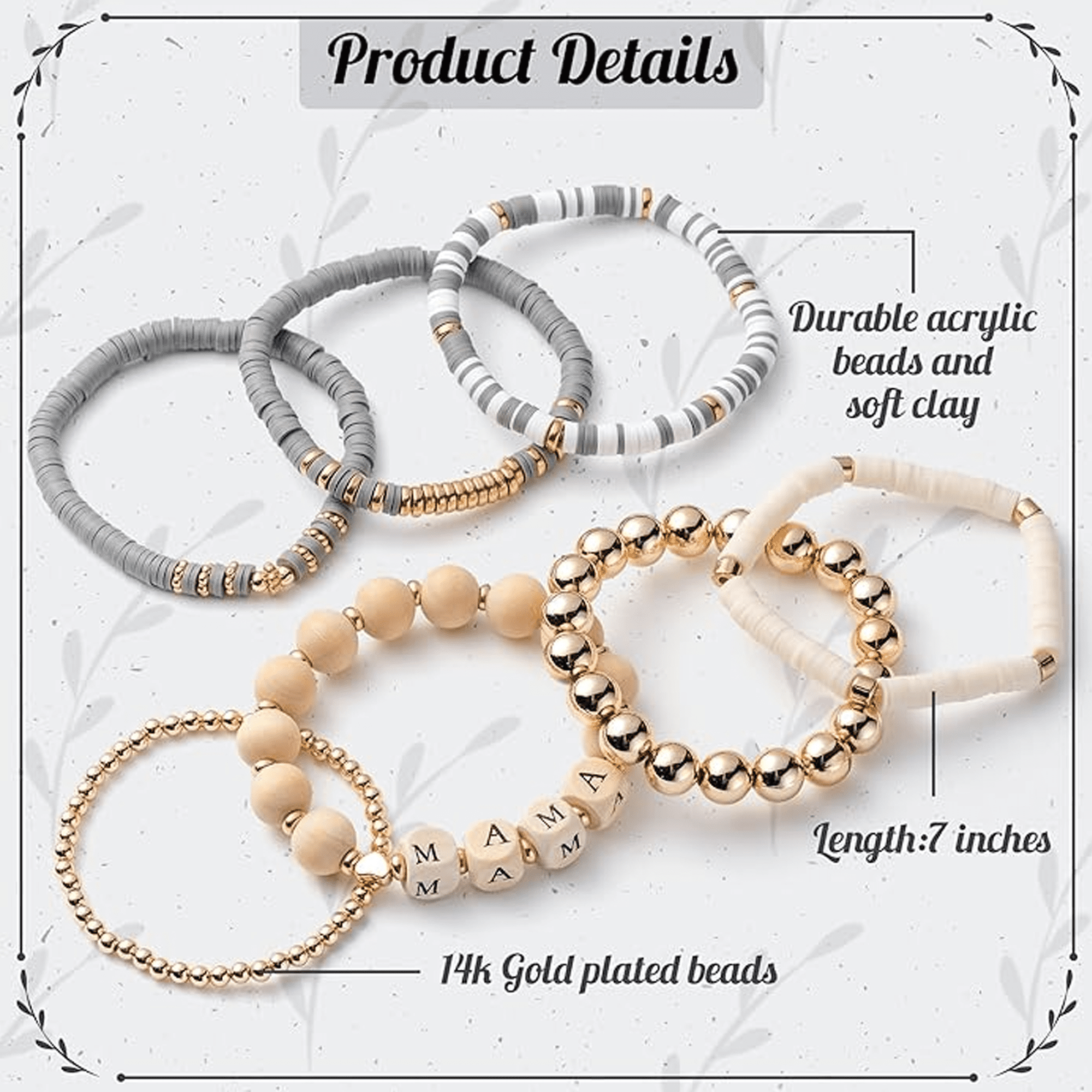 2530 PCS Gold Clay Bead Bracelet Kit Clay Clay Beads Bracelet Beads Bracelet  – the best products in the Joom Geek online store