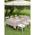thumbnail image 4 of Outdoor Tablecloths with Umbrella Hole & Zipper, Brown Tablecloth Rectangle 60x84 Inch, Modern Abstract Art Farmhouse Waterproof Table Cloth, Patio/Pool/Picnic Table Covers, 4 of 8