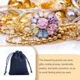 thumbnail image 4 of kurtrusly Jewellery Pouch Small Drawstring Bags Bracelet Packaging Display Goodies Presents Mobile Phone Storage Gifts Solid Pouches Navy-20*25, 4 of 7