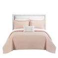 thumbnail image 6 of Chic Home Shala 4-Piece Applique Quilt Set, King, Blush, 6 of 6