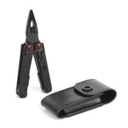 Swiss Tech Praktisch Aus-8 Steel 17-in-1 Folding Multi Tool with Leather Sheath, Multi-Function