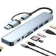 thumbnail image 1 of Uplayteck Hub USB C de 8 Puertos, Adaptador Multipuerto Tipo C, Divisor USB 3.0 Portátil Ultrafino U, 1 of 8