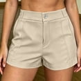 thumbnail image 3 of Bloomae Womens Golf Dressy Shorts Stretchy Lightweight Pull on Button Elastic High Waist Workout Running Bike Gym Athletic Lounge Work Short Pants with Pockets, 3 of 10
