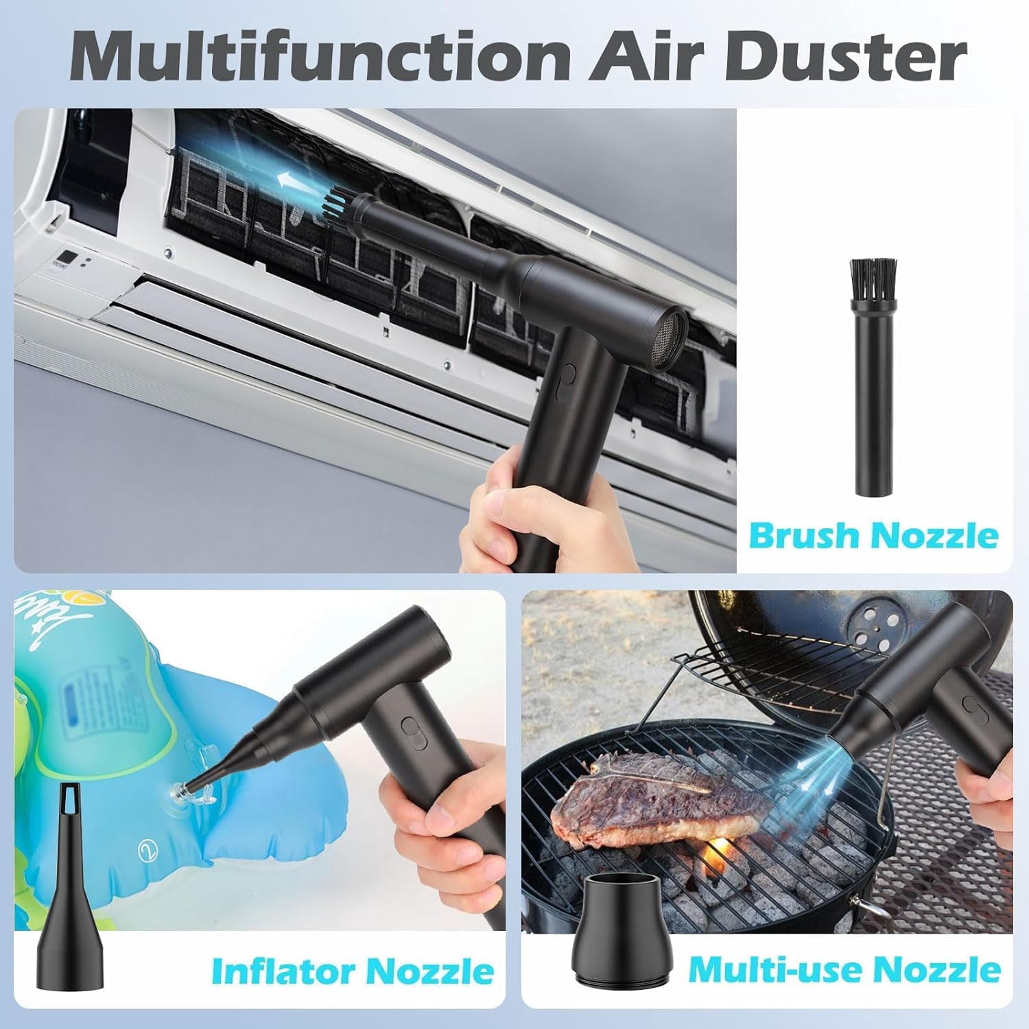 Ddluck Compressed Air Duster True 130000RPM Full Metal 8000mAh