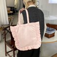 thumbnail image 3 of Hsqqdc Elegant Vintage Hobo Shoulder Bag, French Style Ruffle Large Capacity Tote, 3 of 7