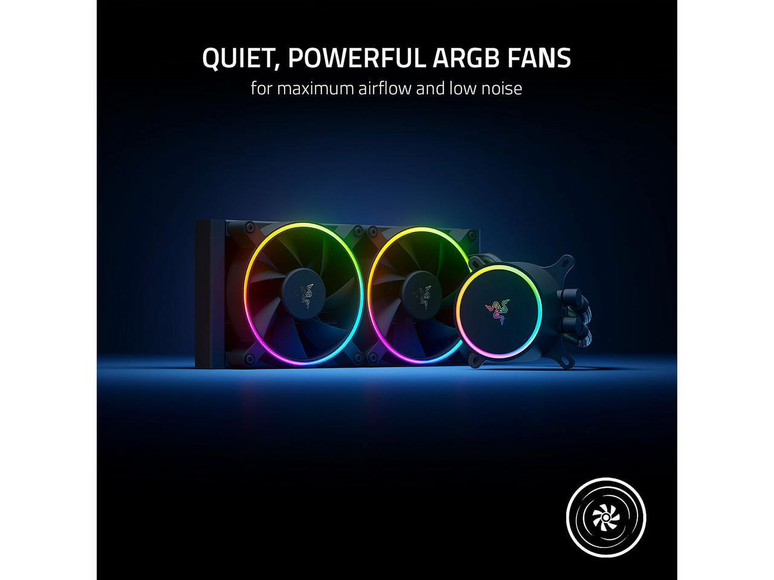 Razer Hanbo Chroma RGB All-In-One Liquid Cooler aRGB Pump Cap: Ultimate AIO Design - Quiet, Powerful aRGB Fans - Silent, Efficient Liquid Cooling - PWM Fan Controller Support - RGB Chroma aRGB - 240MM - Walmart.com Razer Hanbo Chroma RGB All-In-One Liquid Cooler aRGB Pump Cap: Ultimate AIO Design - Quiet, Powerful aRGB Fans - Silent, Efficient Liquid Cooling - PWM Fan Controller Support - RGB Chroma aRGB - 240MM - Walmart.com