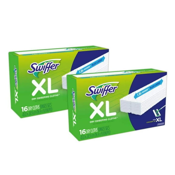 Swiffer Sweeper XL Dry Sweeping Cloth Refills, 16-Count, 2-Pack