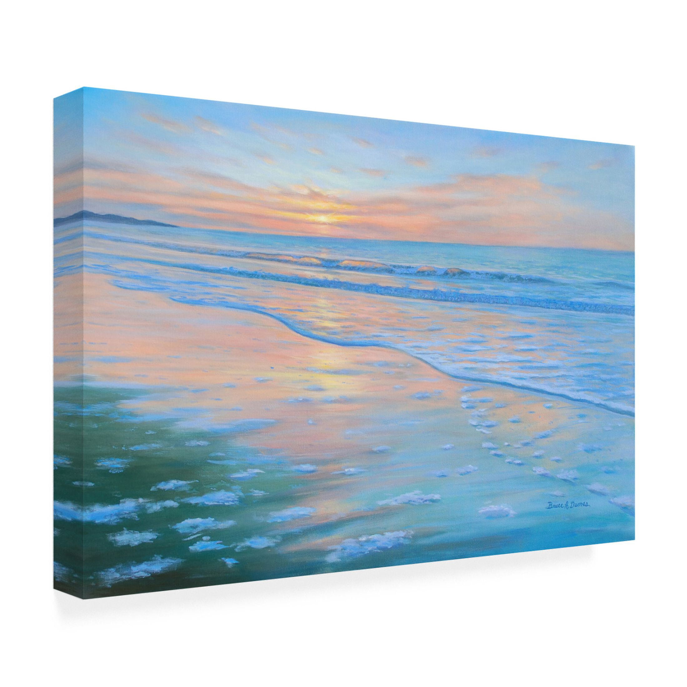 Canvas Wall Art - Bruce Dumas 'Whispering Waves II' Wall Art for Living Room, Bedroom, or Office Décor by Trademark Fine Art - 24 x 16 Inches