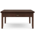 thumbnail image 5 of Simpli Home Artisan 36 inch Wide Solid Wood Transitional Square Coffee Table in Russet Brown, 5 of 13