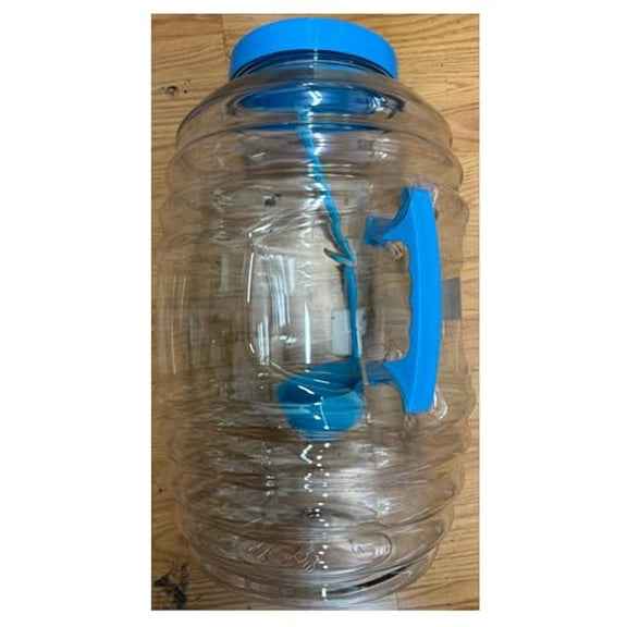 Mexican Clear Vitrolero 5 Gal Jug w/ Lid & Spoon for Aguas Frescas, Juice