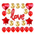 thumbnail image 1 of Globos De Látex De Confeti Con Cinta Para La Decoración De La Fiesta De Cumpleaños De La Boda Conjunto Rojo Sunnimix Globo de San Valentín, 1 of 7