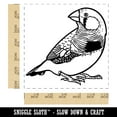 thumbnail image 2 of Happy Zebra Finch Bird Self-Inking Rubber Stamp Ink Stamper - Blue Ink - Large 1-1/2 Inch, 2 of 7