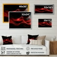 thumbnail image 4 of Designart Abstract Modern Waves Oversized Wall art decor, Waves Wall art, Red Echoes Contemplative Abstraction IX , Red Modern Canvas wall art, 32x16 inches, 4 of 5