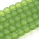 thumbnail image 1 of Transparent Glass Bead Strands Frosted Round Lime Green 4mm Hole: 1.1~1.6mm about 200pcs/strand 31.4 inch, 1 of 3
