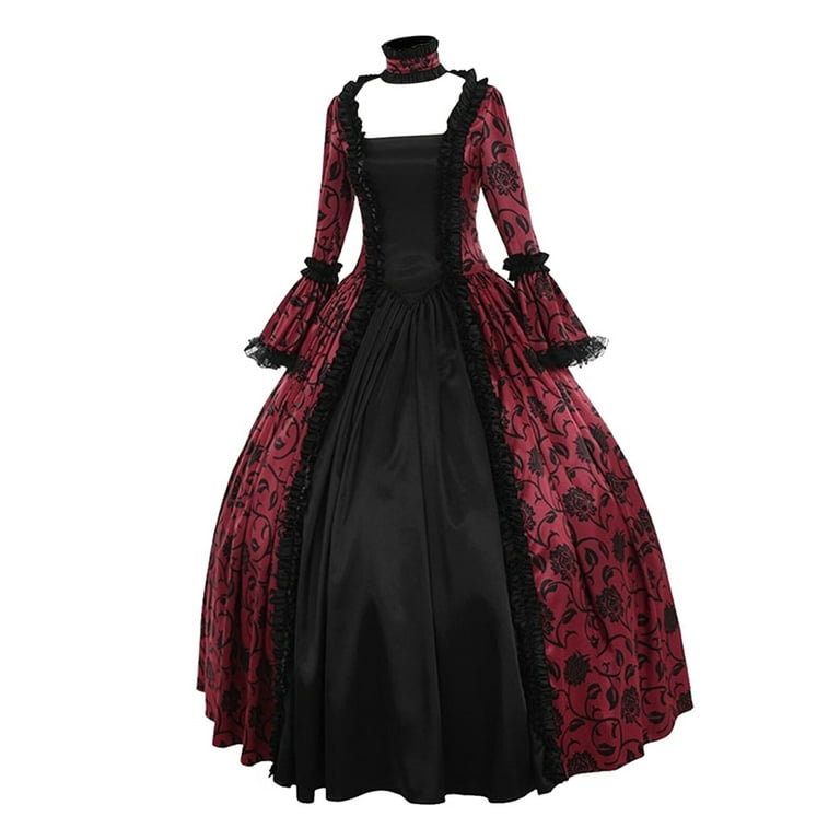 Womens Vintage Hooded Dress Square Collar Flared Sleeve Large Swing Skirt  Plus Size Corset Dresses for Women, B-red, Small : : Clothing,  Shoes & Accessories