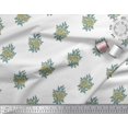 thumbnail image 3 of Soimoi Modal Satin Fabric Leaves & Floral Block Print Fabric by Yard 42 Inch Wide, 3 of 3
