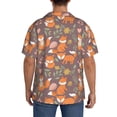 thumbnail image 3 of Naloa Cute Little Fox Men's Loose Fit Cuban Collar Short-Sleeve Shirt, Hawaiian Shirts, Mens Shirts Casual for Everyday Wear Outings-3X-Large, 3 of 5