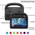 thumbnail image 2 of SaniMore for ALL-New Fire 7 2022 Kids Case, EVA Lightweight Case with Handle & Foldable Kickstand Shockproof Protective Case for ALL-New Fire 7 7 inch Girls Boys, Black, 2 of 9