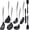 Silver, variant on Cooking Utensils Set, 9 count Kitchen Utensil Set with Stainless Steel Handle, Heat-Resistant Utensils for Cooking, Non-Stick Spatula Set with Spoons, Turners, Ladle (Rainbow)
