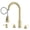 Brushed Gold, variant on DAYONE 3 Hole Kitchen Faucet with Separate Handle and Pull Down Sprayer, 2 Handle Sink Faucets for Kitchen/RV with Soap Dispenser Stainless Steel, Brushed Nickel