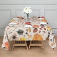 thumbnail image 3 of Colorful Mushroom Watercolor White Pattern Square Tablecloth,Waterproof Square Table Cover,Wipeable Spillproof Washable Table Cover for Home Kitchen Party Decor 60"x60"(152x152cm), 3 of 6