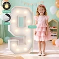 thumbnail image 3 of Marquee Light Up Numbers Teebloom, 3 pies/90 cm, decoración de fiesta, 3 of 6