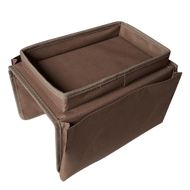 Organizador de Apoyabrazos de Sillas Zulema Sofá Reposabrazos Caddy Café 30x18x18cm