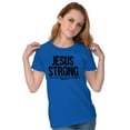 thumbnail image 3 of Jesus Strong Philippians 4:13 Bible Womens Fitted Plus Size Graphic Tee Brisco Brands 3X, 3 of 5