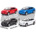 thumbnail image 2 of Vehículos de juguete fundidos a presión Tesla Model X a escala 1:32 con luces para niños, 2 of 5